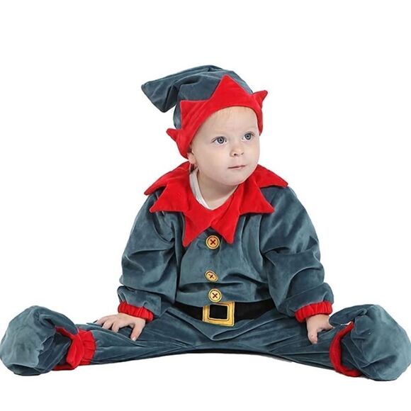 NWT Baby Velvet Elf Costume - Picture 3 of 6